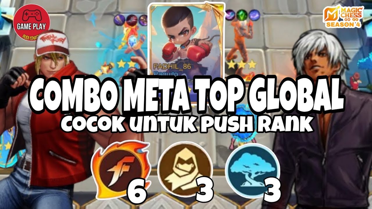 COMBO META TOP GLOBAL‼️AUTO WIN‼️MAGIC CHESS GOGO SEASON 4 #kof #mcgogo #mlbb 