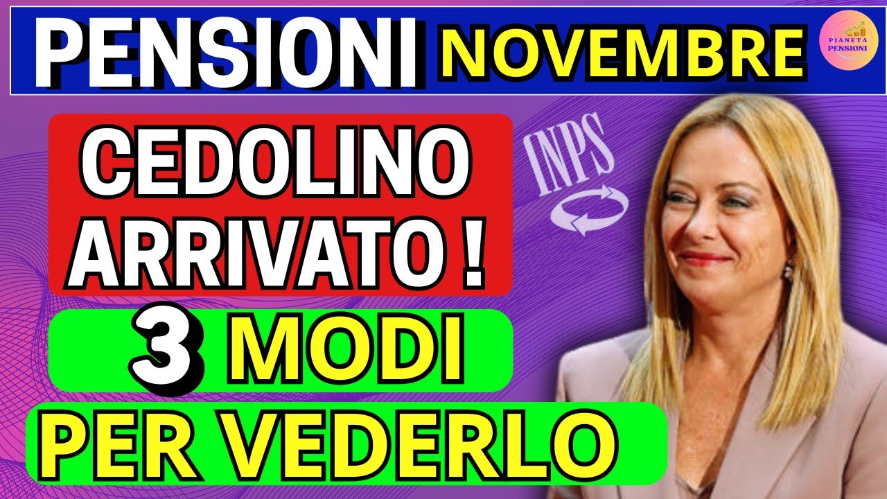 💰Cedolino Pensioni Novembre 2025: Importi Aggiornati e 3 Novit&agrave;!