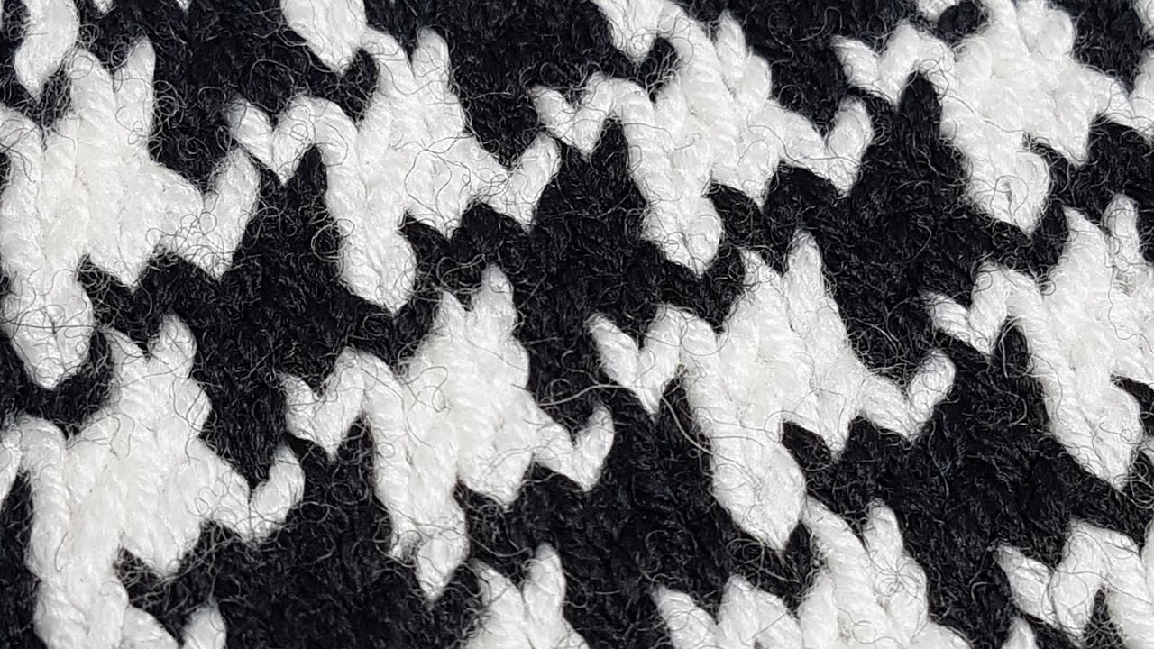 Punto Pied de Poule a maglia tutorial