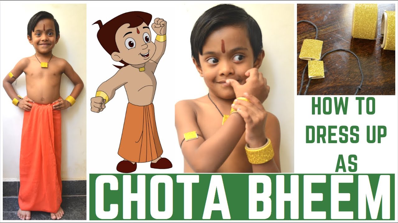 How to make chota bheem costume at home| Fancy dress ideas for kids | DIY | Ubus World