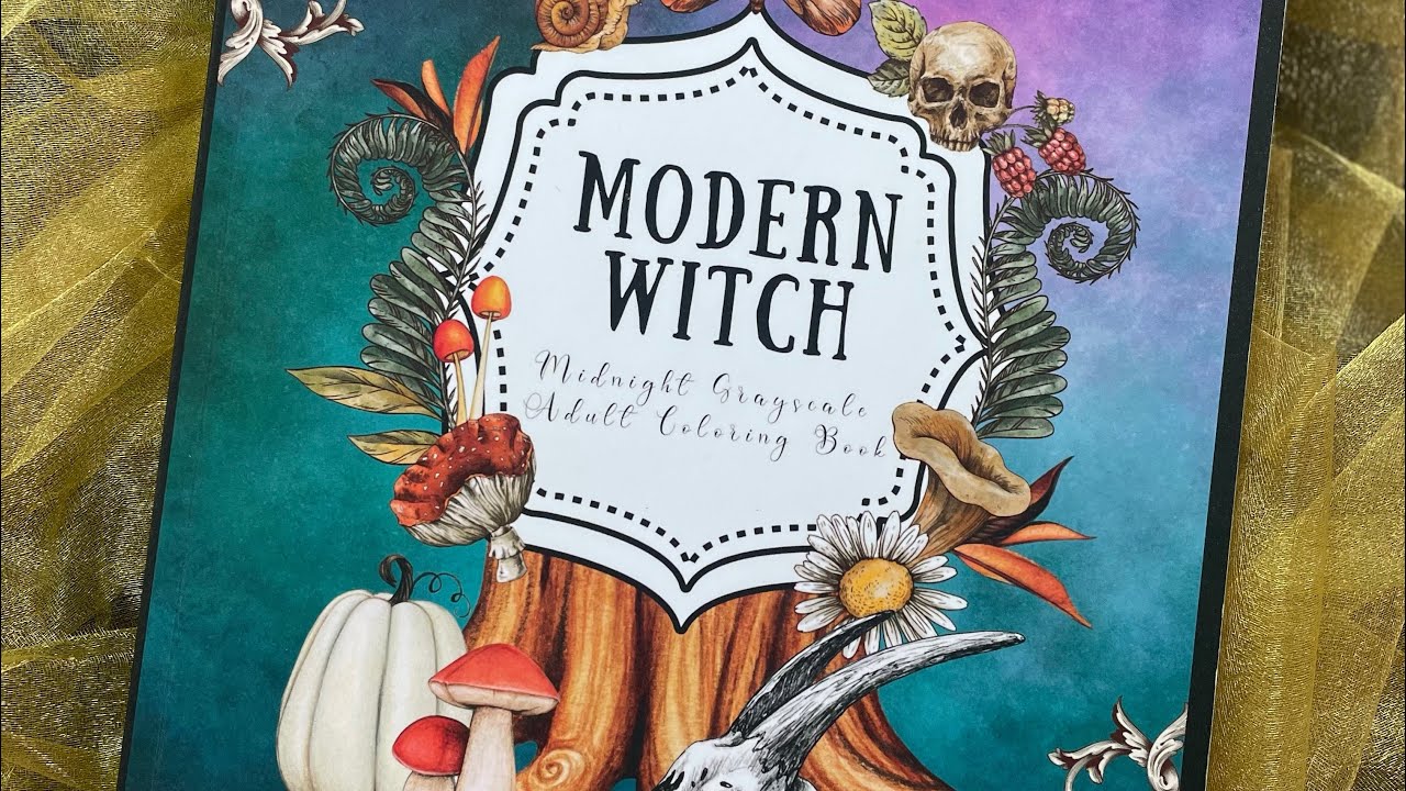Modern Witch by Aubreys Printables Coloring Book Flip Through