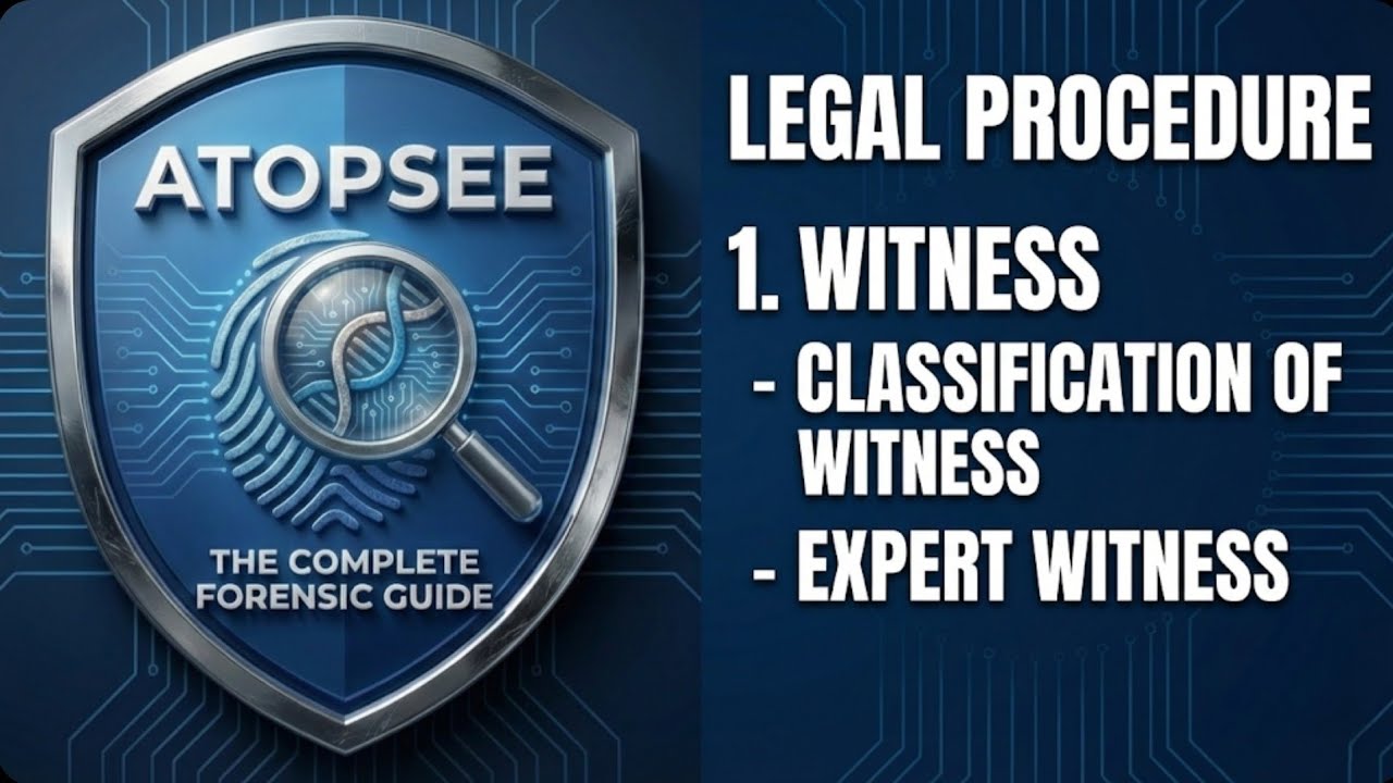 Legal procedure-witness-classification of witness, expert witness