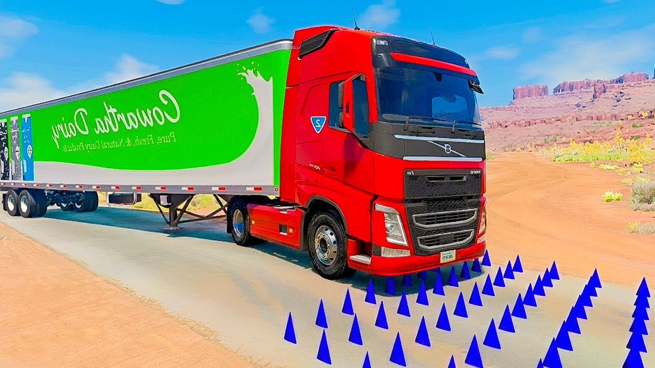 Trucks vs Cars spike strip LongCompilation #11 BeamNG Drive BeamNG BOOM