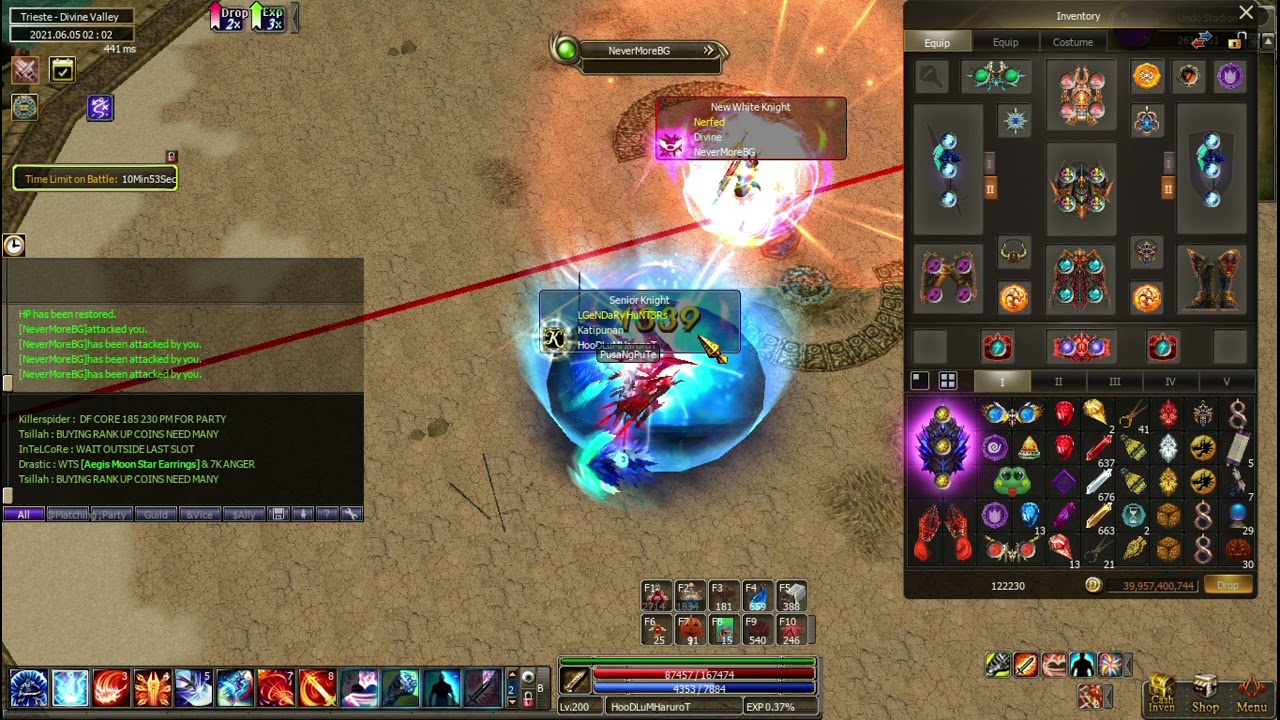 Dekaron Global PvP Figth Azure knigth VS Half bagi nc figth