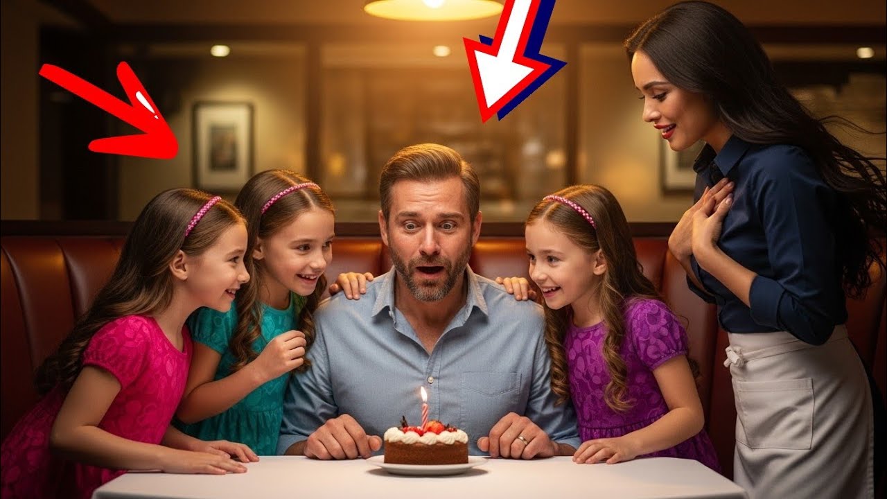 He Spent His Birthday Alone… Then Triplet Girls Asked Him to Pretend to Be Their Mom