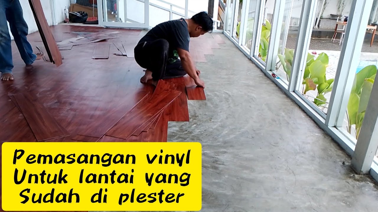 #carapasangvinyl#flloring#vinyllantai  pemasangan vinyl di lantai plesteran.