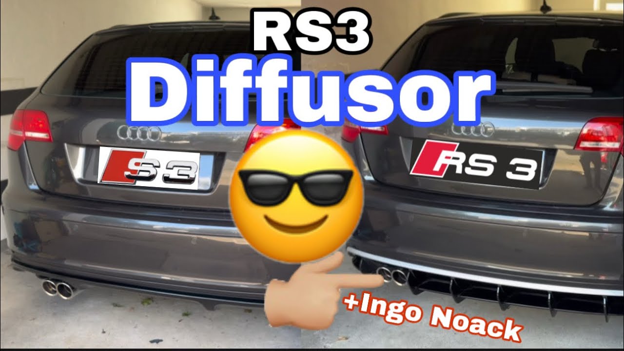 RS3 Diffusor aubbauen montieren Heckansatz Ingo Noack flaps S3 vs RS3 tuning A3 8P 8PA Sportback