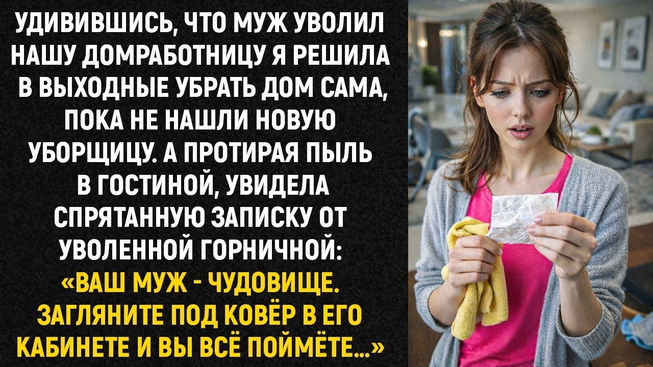 Удивившись , что муж уволил нашу домработницу я решила в выходные убрать дом сама