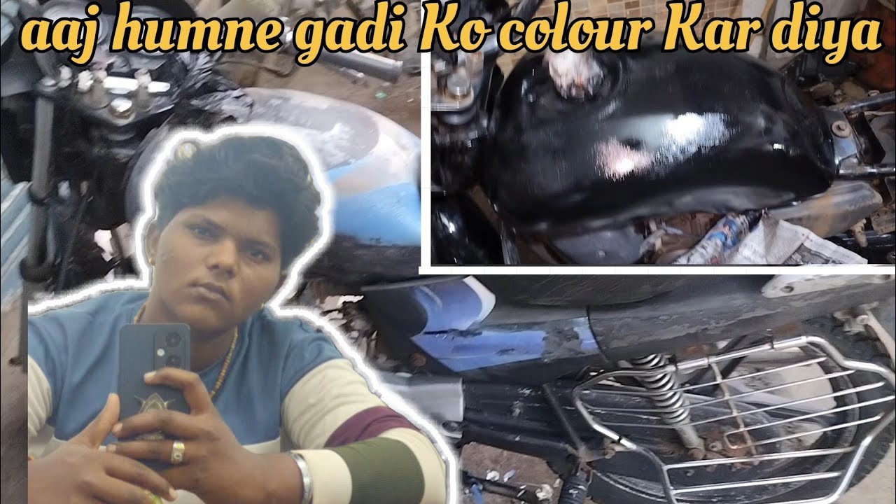 Aaj humne gadi Ko colour Kar diya 