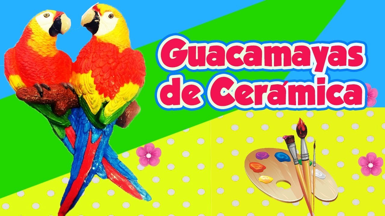 COMO PINTAR GUACAMAYAS EN CERÁMICA 🎨 - DIY MANUALIDADES