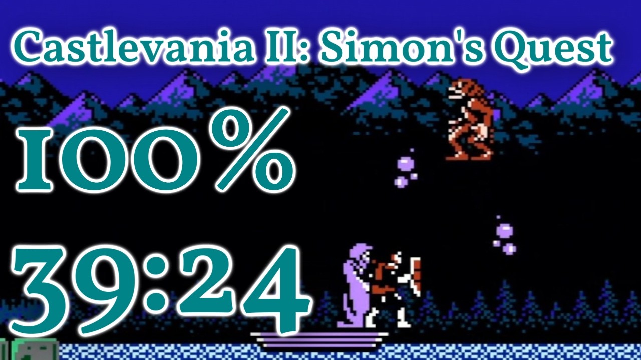 Castlevania II: Simon's Quest 100% Speedrun 39:24