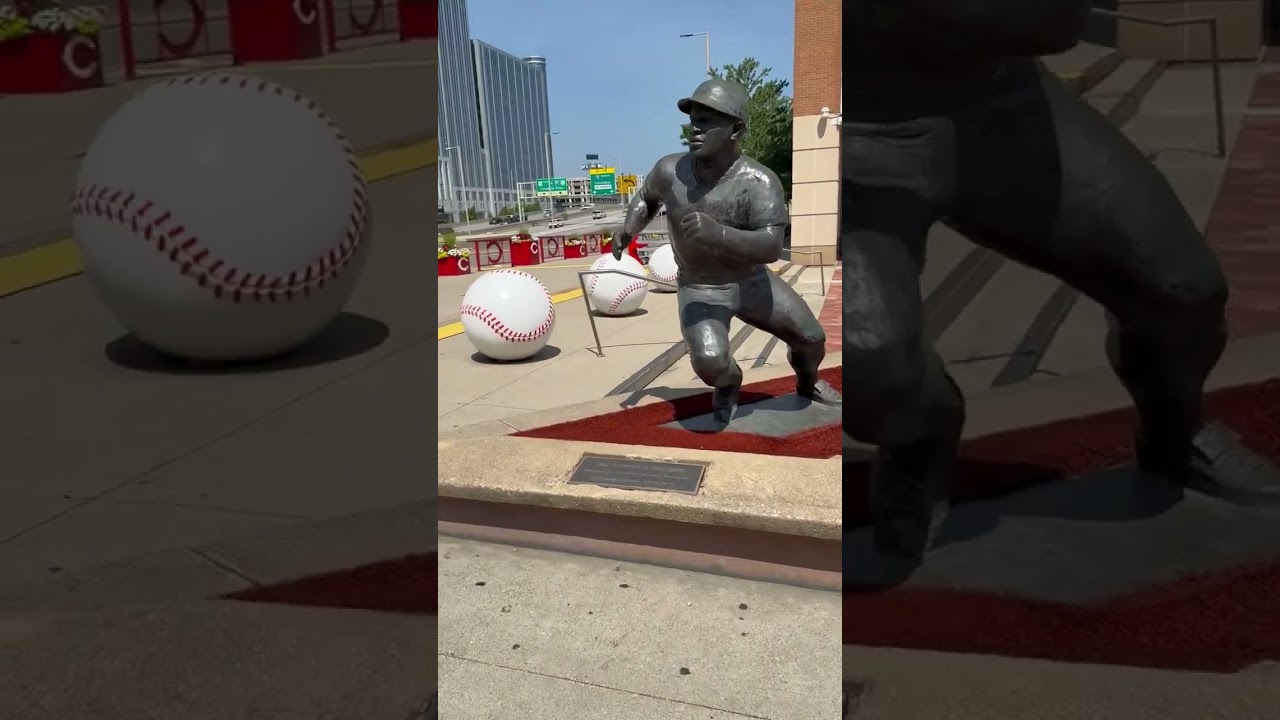 Walking outside great￼ American ballpark Cincinnati