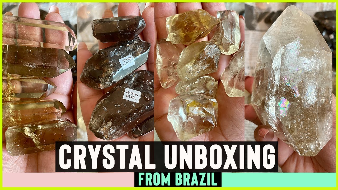 CRYSTAL UNBOXING FROM BRAZIL PART 2 | NATURAL CITRINE POINTS, NATURAL SMOKEY QUARTZ