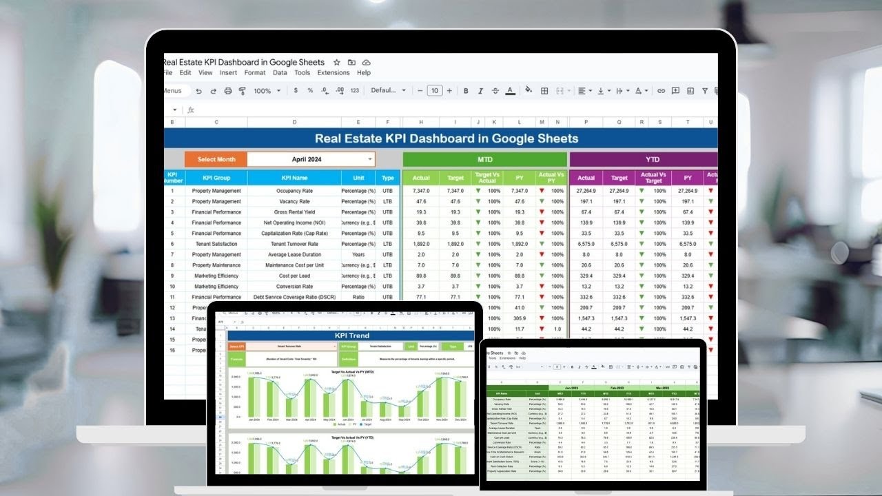 Real Estate KPI Dashboard in Google Sheets