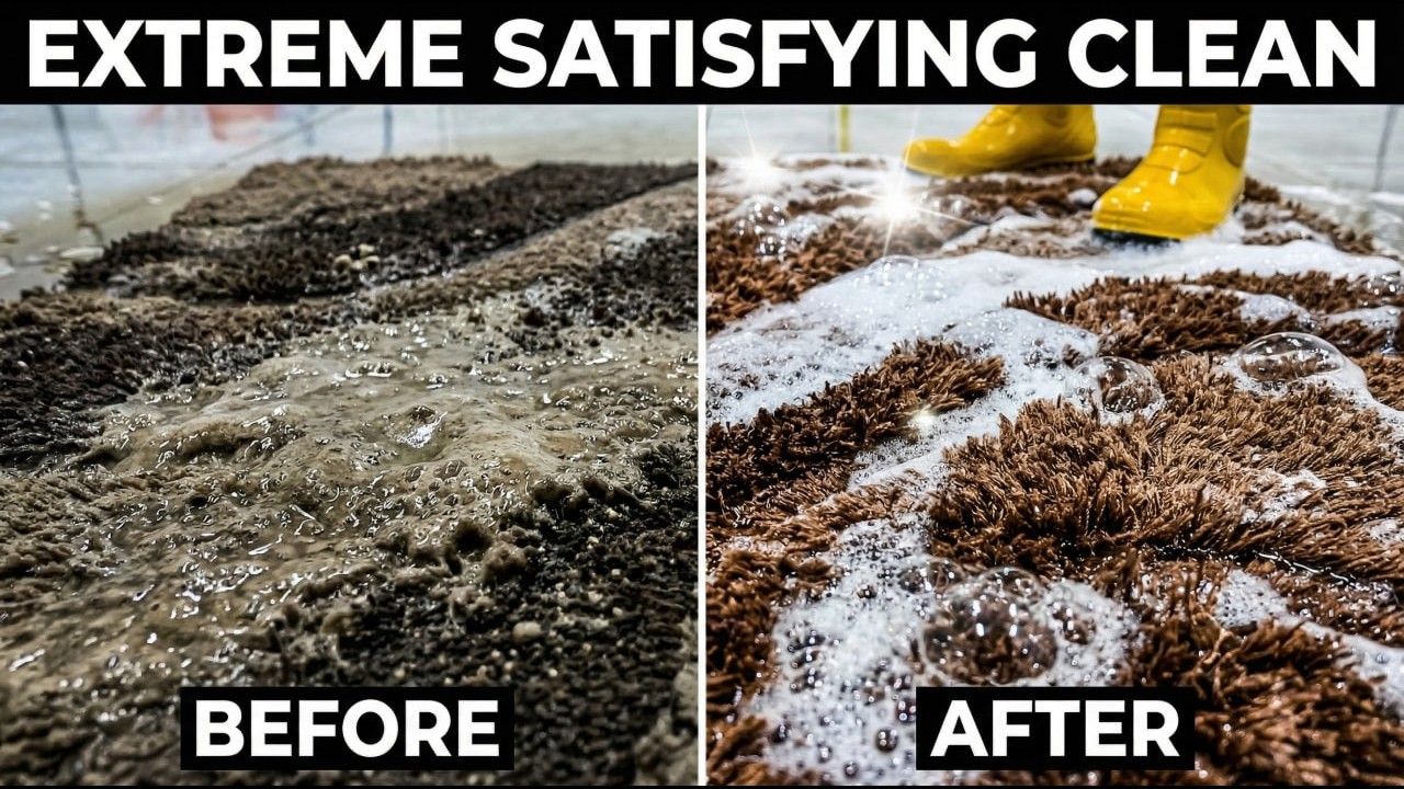 Extreme Shaggy Rug Deep Cleaning – From Disgusting to Brand New! 🤯🧼✨