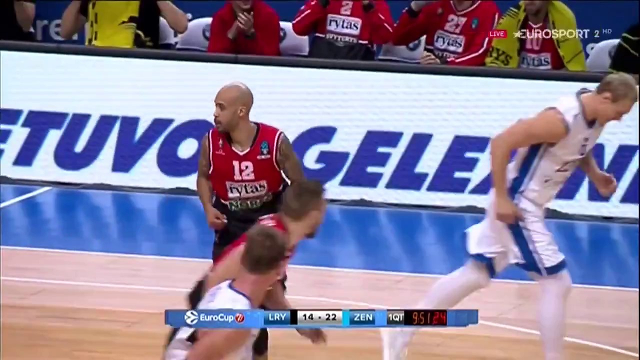 David Logan:  28 Pts, 7 Ast vs Zenit,  08 02 2017