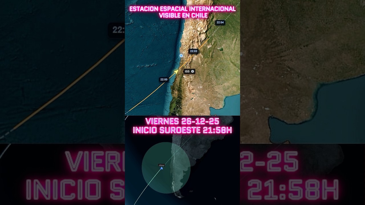 Estaci&oacute;n Espacial internacional visible en Chile #viral #uap #shortsfeed #3iatlas #iss #nasa