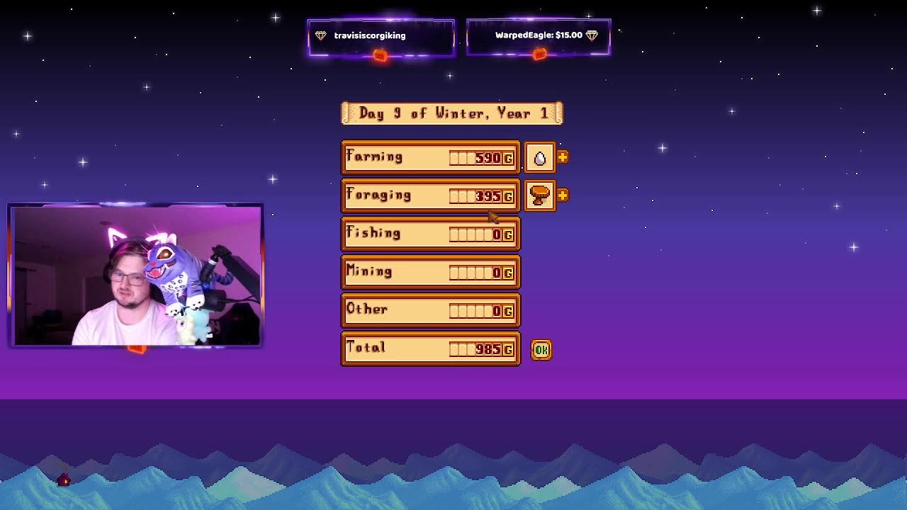 Playing stardew while I come up with mor ideas for Tuesday..