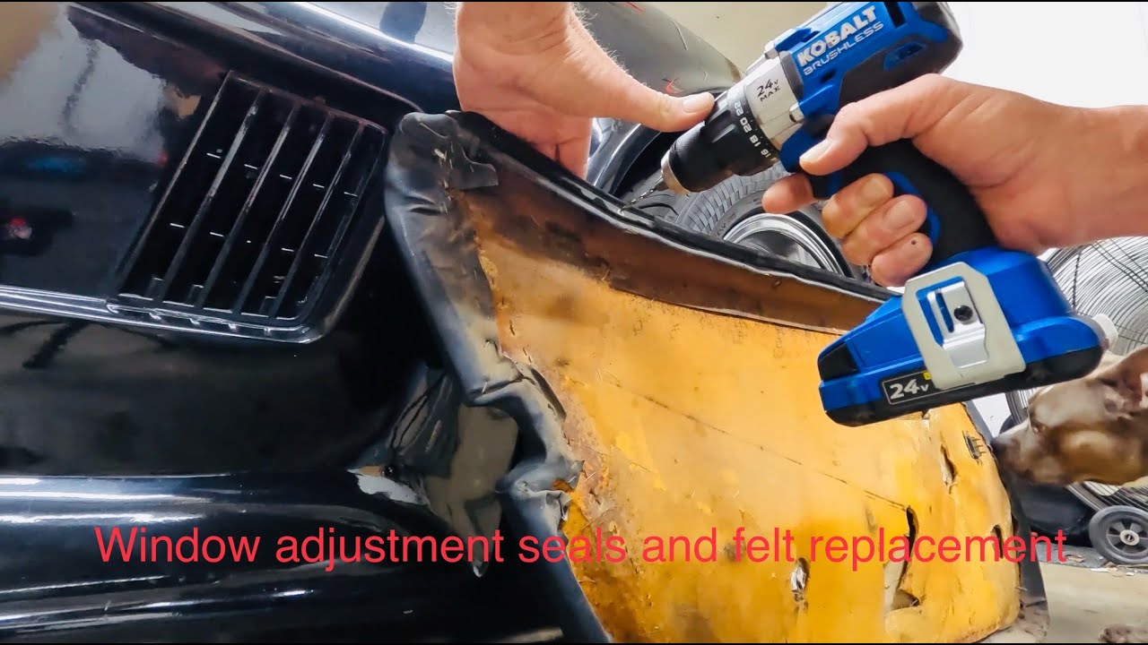 C3 corvette window adjustment new seals and felts install #lsswap #corvette #diy