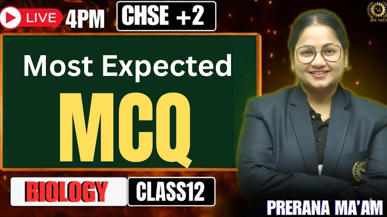 Most Important MCQ for CHSE board 2026 | Biology by Prerana Ma'am # chse #biology