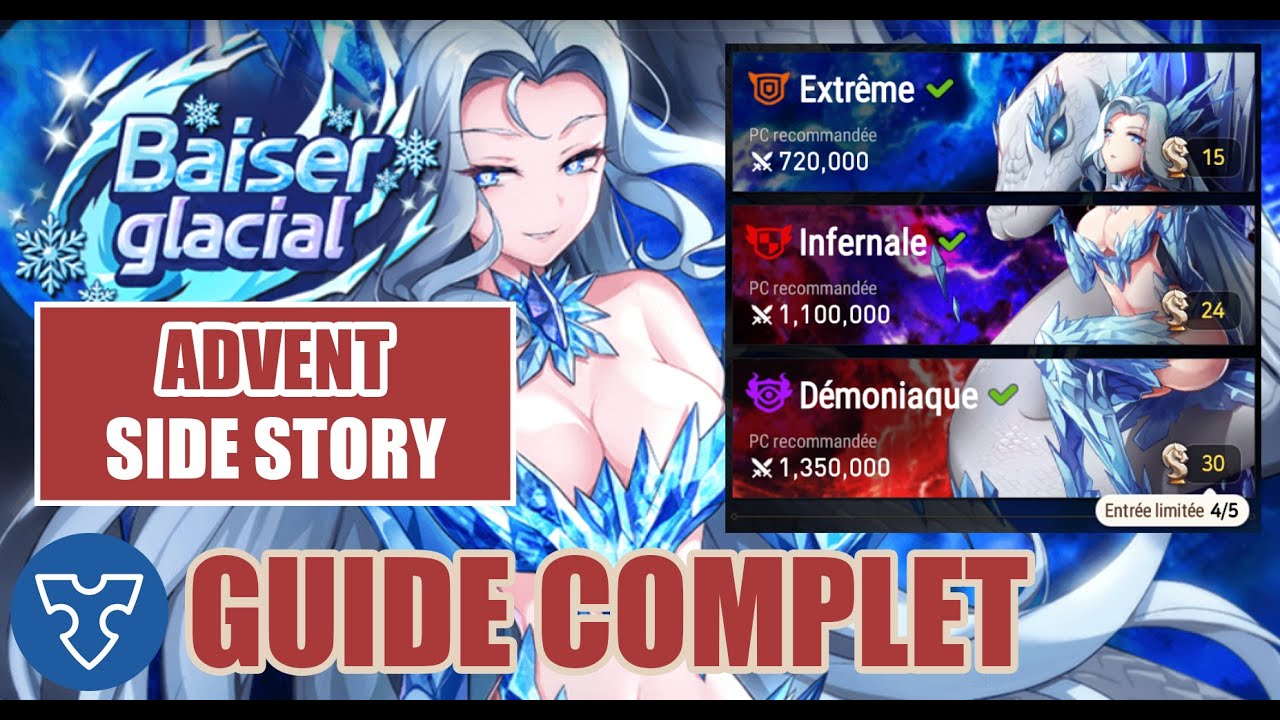 Advent Side Story : Baiser Glacial Démoniaque, Infernal, Extrême + gear FR - Guide Epic Seven 2022