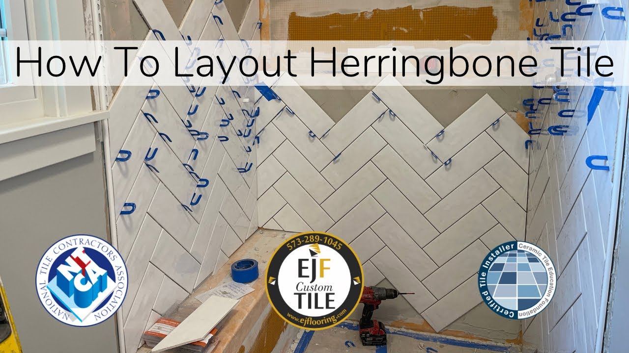 How To Layout Herringbone Wall Tile Shower | Columbia MO