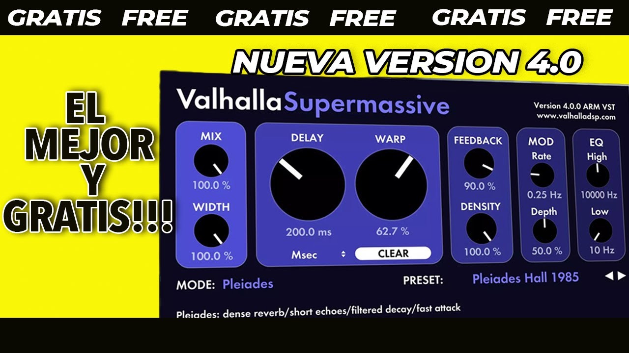 VLAHALLA SUPERMASSIVE 4.0 NUEVA VERSION ¡GRATIS! 🔥 ¡EL MEJOR EN TEXTURAS DE REVERB Y DELAYS
