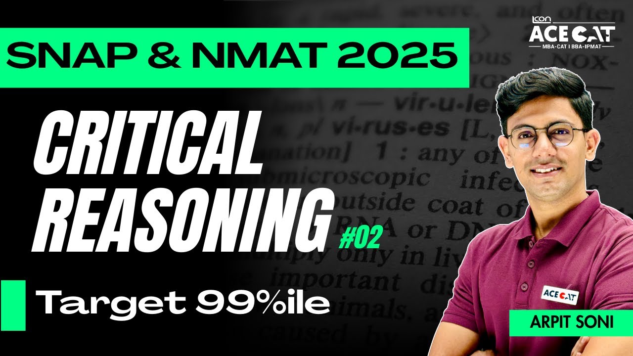 SNAP - NMAT 2025 : Critical Reasoning #02 | Most Expected Question Types etc.