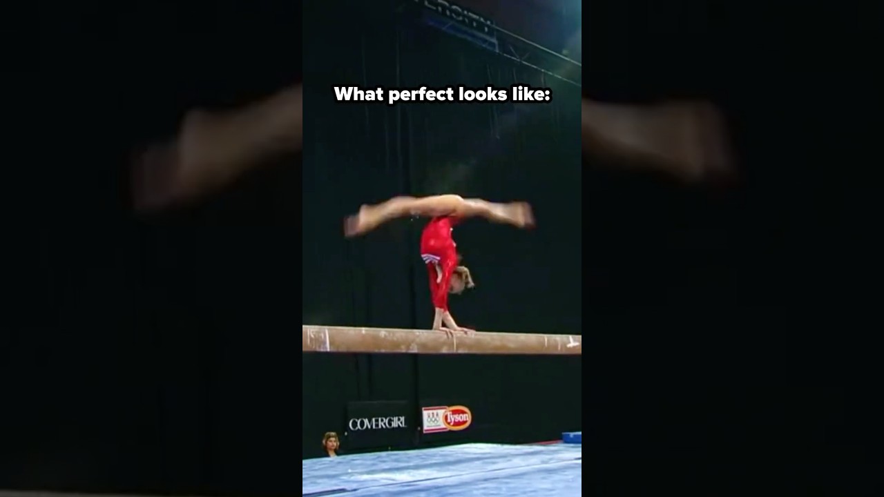 Which do you think was better?🤔 #gymnastics #beam #perfect #split #sports