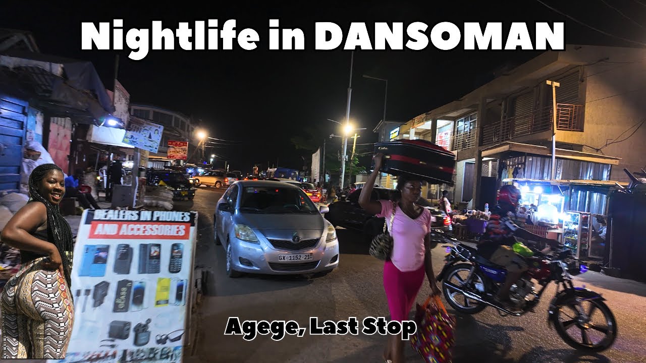 NIGHTLIFE IN DANSOMAN, WEST AFRICA LARGEST SETTLEMENT | GHANA NIGHTLIFE