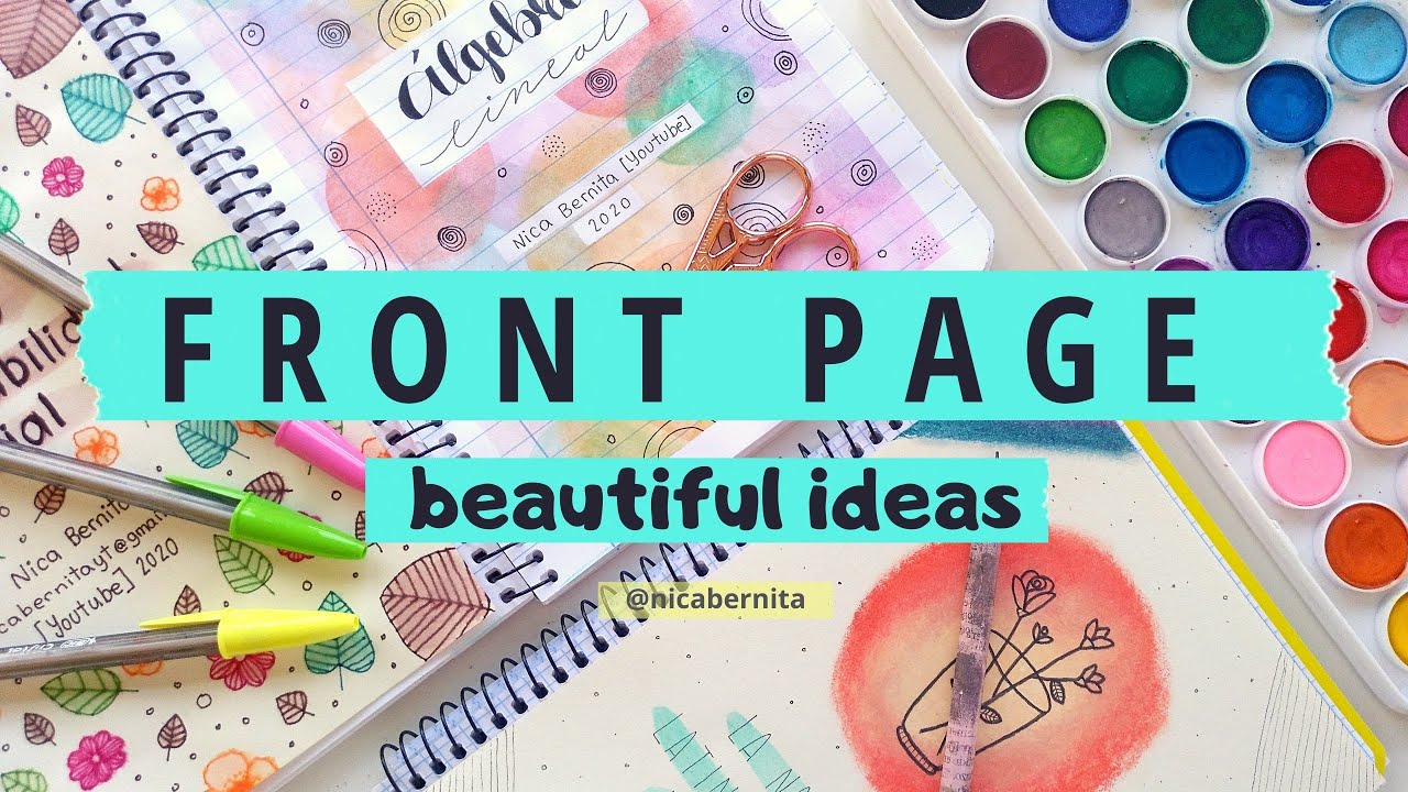 FRONT PAGE DESIGN FOR  PROJECT 💖 CREATIVE JOURNAL IDEAS ✨ NOTEBOOK FRONT PAGE DECORATION IDEAS