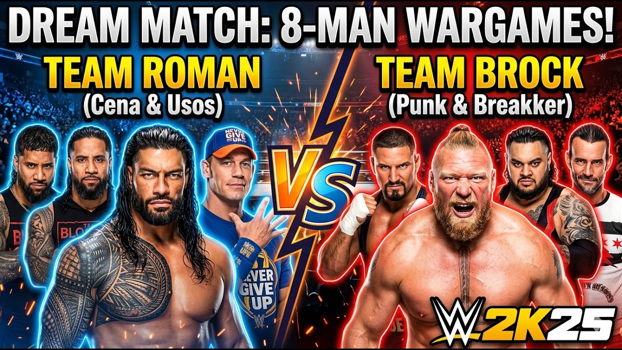 Bloodline vs Brock Lesnar Team – CRAZY Ending! 😱 WWE 2K25