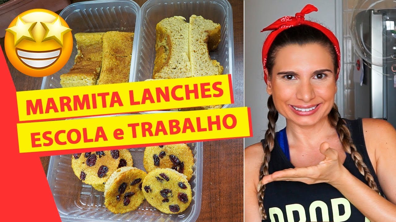 MARMITA DE LANCHES FÁCEIS e SAUDÁVEIS/ LANCHES FITNESS/ Receitas fit: pão de banana e cupcake #Ep.59