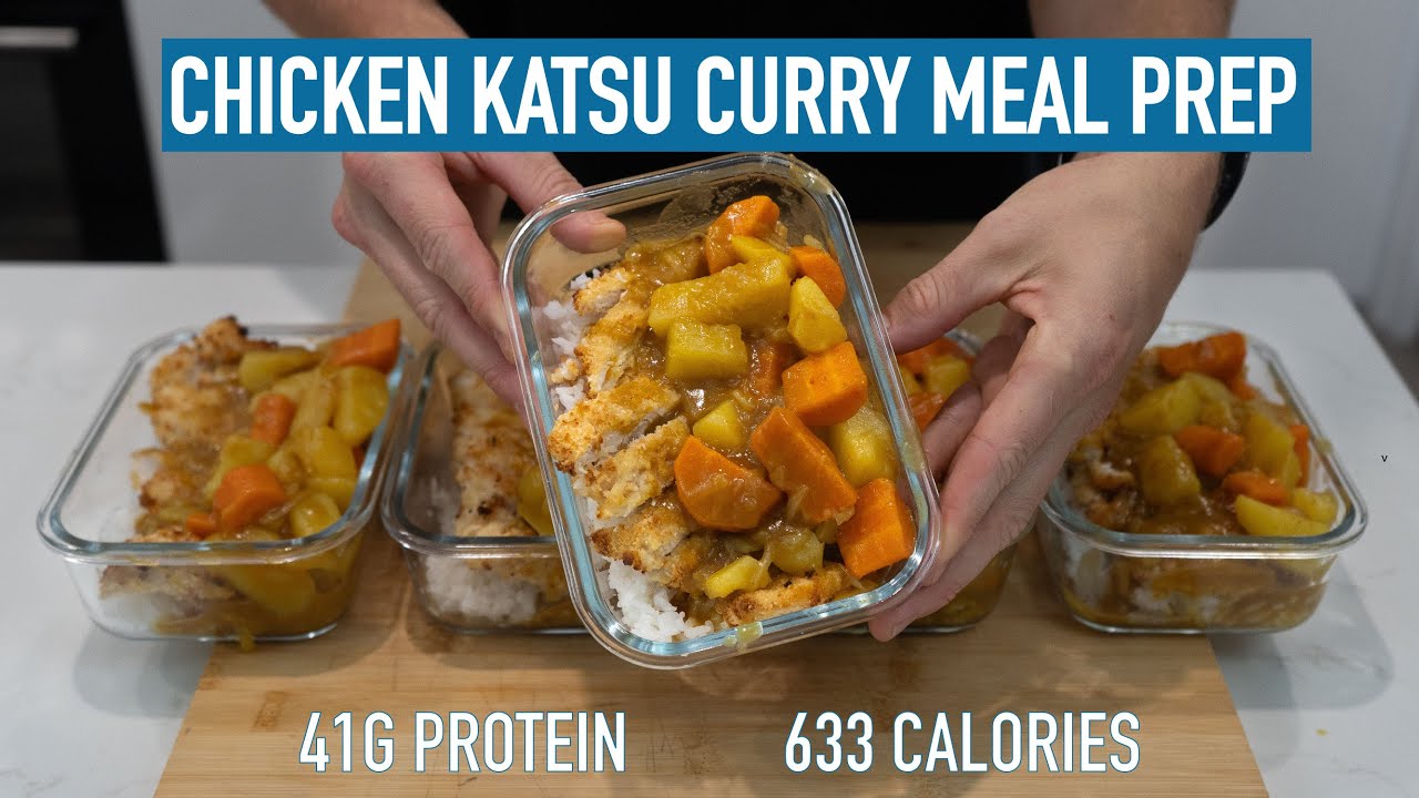 Low Calorie Chicken Katsu Curry Meal Prep - High Protein