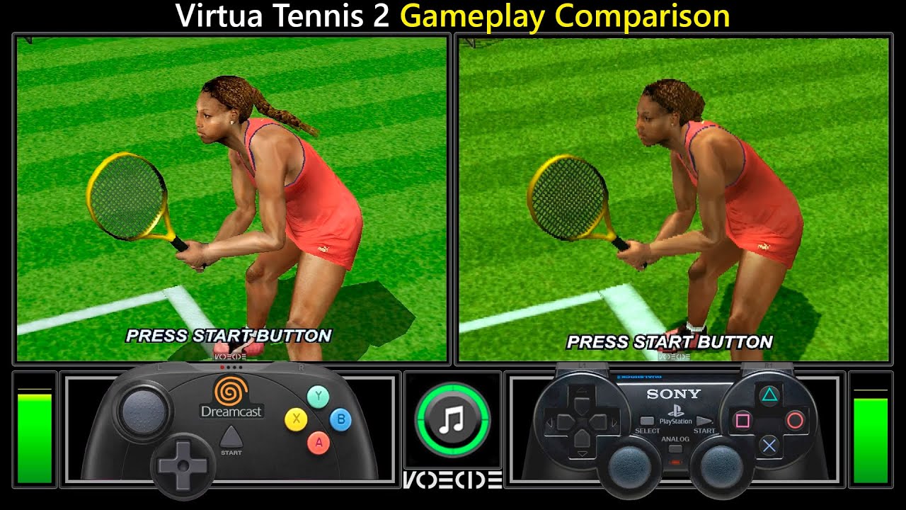 Virtua Tennis 2 (Dreamcast vs PlayStation 2) Gameplay Comparison