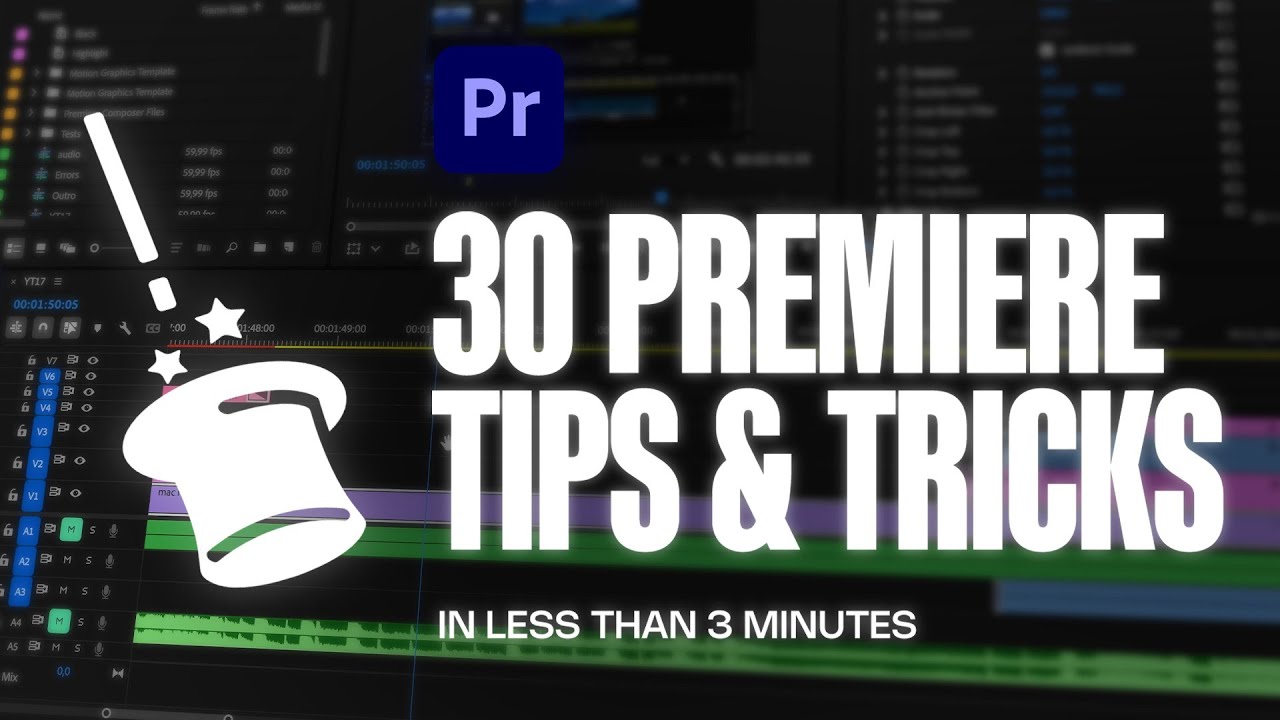 30 Premiere Pro Tips & Tricks in Under 3 Minutes (Tutorial)