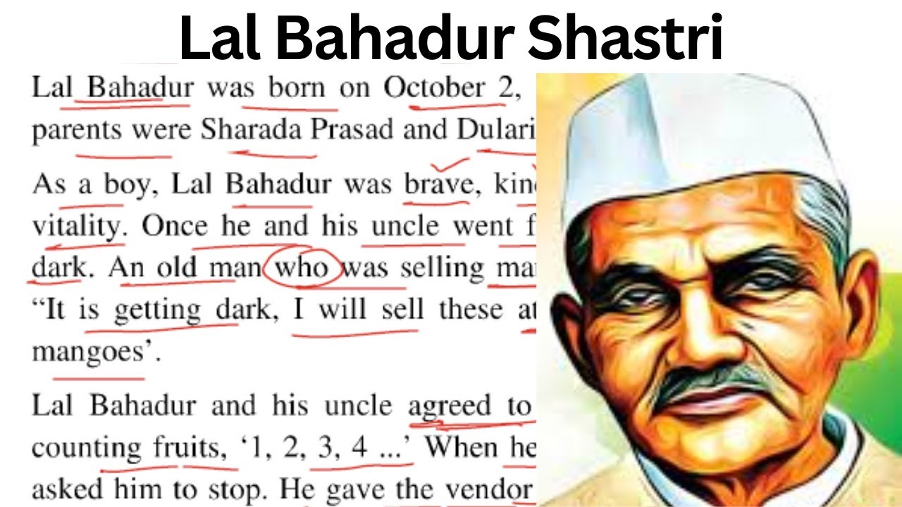 Lal Bahadur Shastri | Biography | English Story | Hindi Translation | Vocabulary | Essay Reading