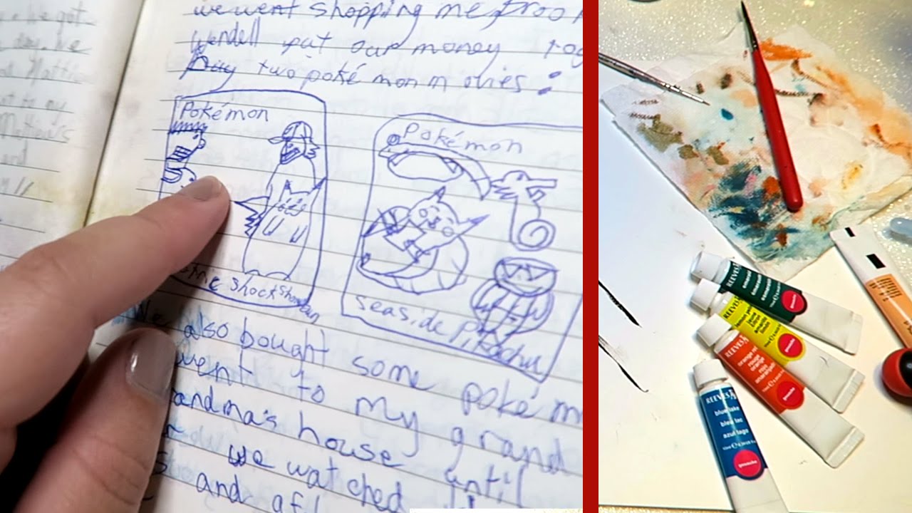 READING MY OLD JOURNAL & PAINTING