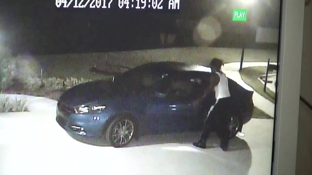Car burglary caught on camera