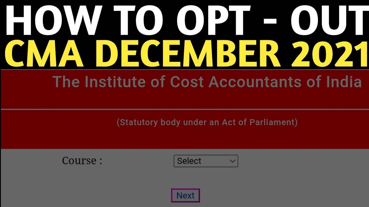 How To Opt Out CMA December 2021 | CMA Exams opt out | Cma December 2021 optout | cma optout process