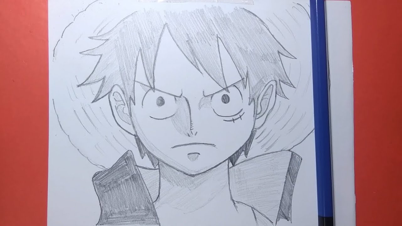 Easy Drawing|How to draw Luffy from One Piece step by step for beginers