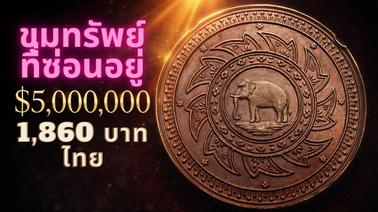 เหรียญบาทไทย ค.ศ. 1860 แห่งรัชกาลที่ 4 มรดกมูลค่า 5 ล้านเหรียญ เป็นเหรียญหายากที่สุด