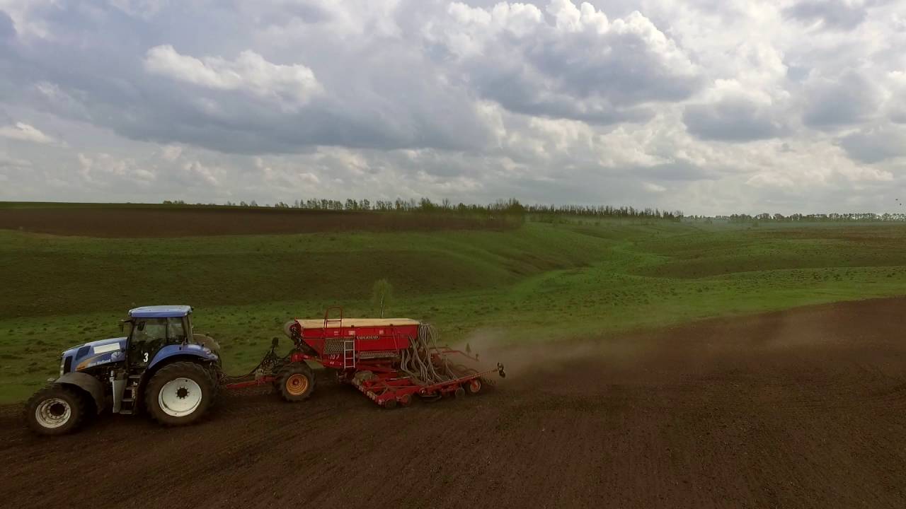 Сев с Vaderstad Rapid 600c