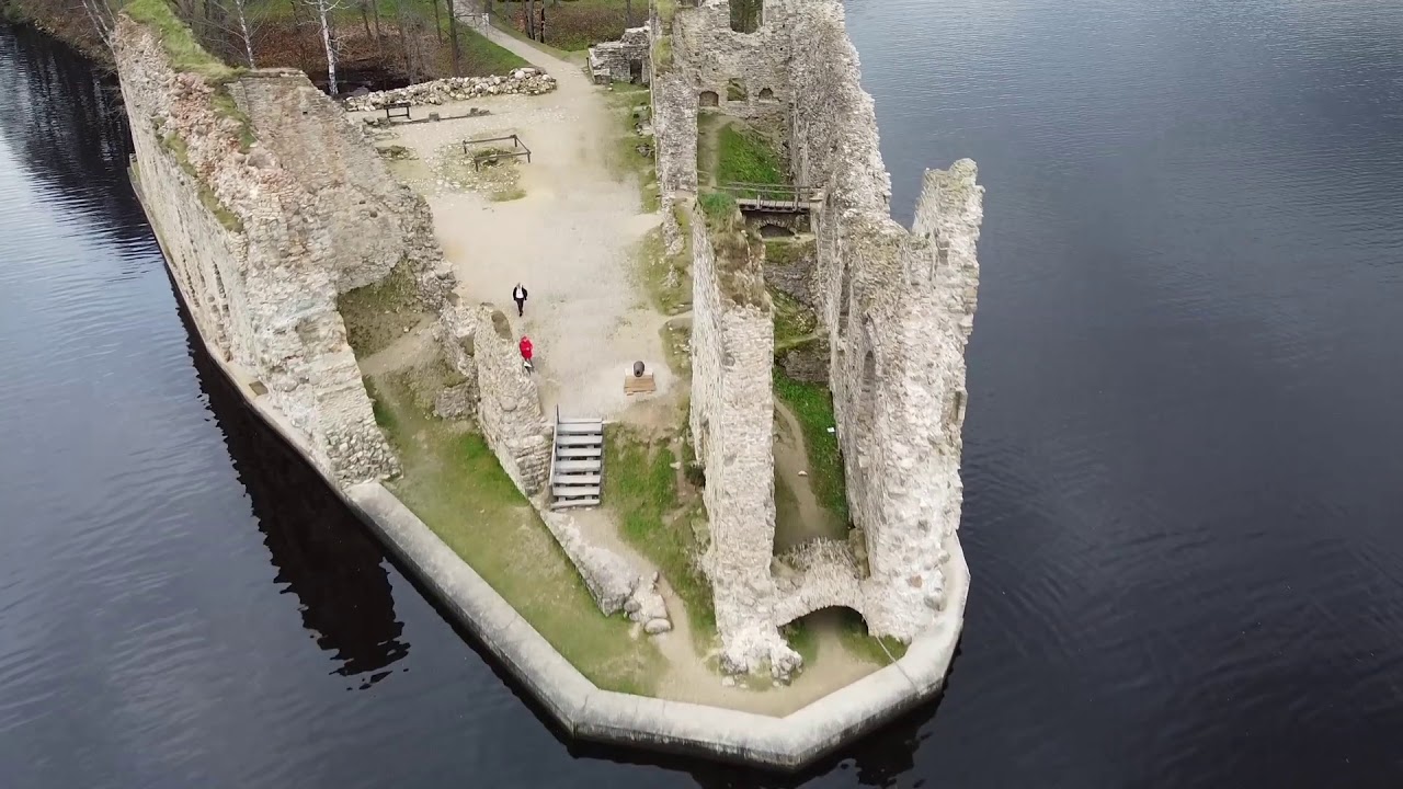 Замок Кокнесе (Koknese). Съёмка с DJI MAVIC MINI.