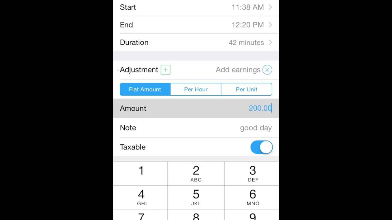 HoursTracker Guided Tour • Edit or Add Entries