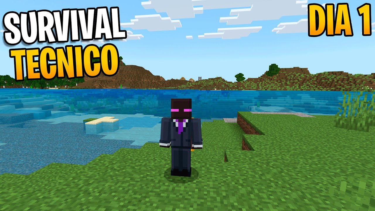 Survival Técnico UHC Minecraft Bedrock Dia 3 DRAGONA