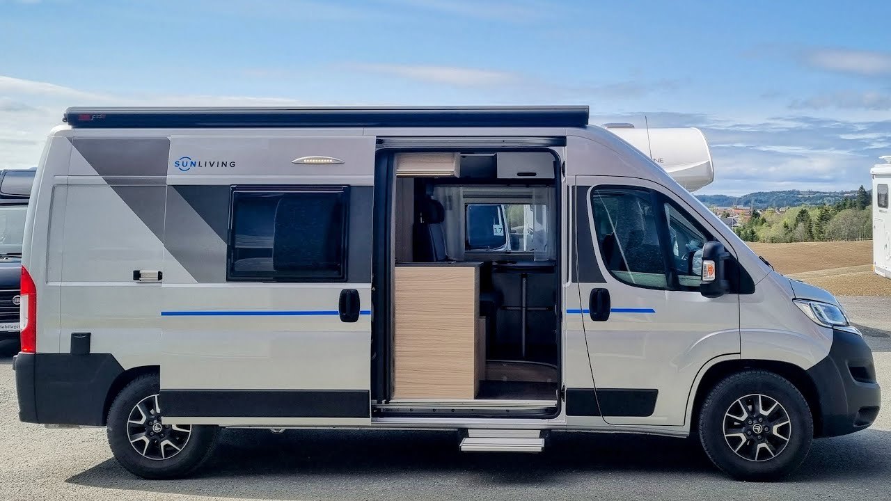Small Luxury Bunk Bed Campervan Sleeps 4 - Sun Living V60 SP Family by Adria Mobil