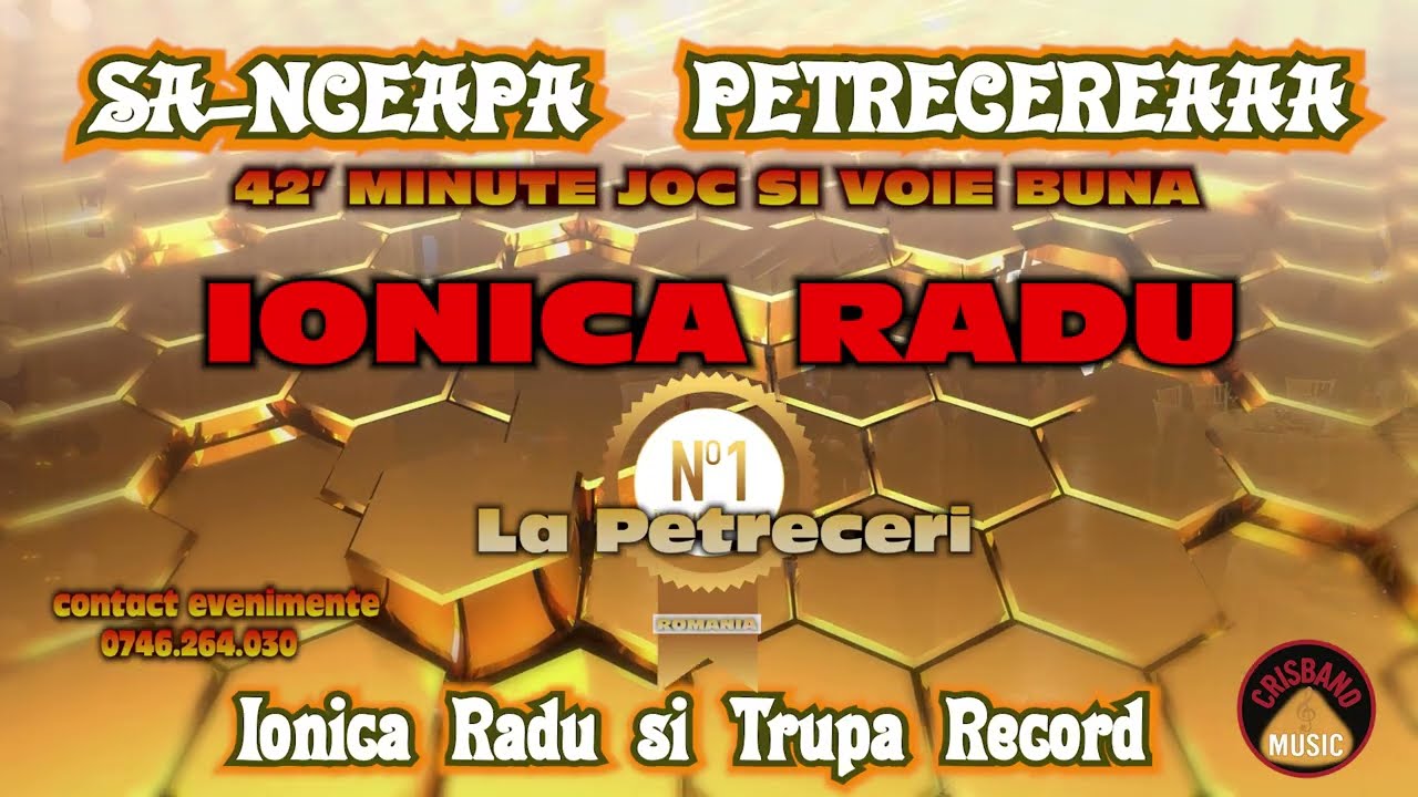 💥SĂ-NCEAPA PETRECEREAAA💥COLAJ 42'MINUTE MUZICA DE JOC SI VOIE BUNĂ CU🥇IONICA RADU SI TRUPA RECORD