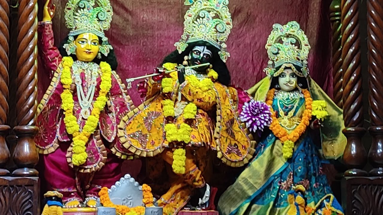 Sri Sri Gourvinod Govindanand Jiu. 10-02-2026. Sri Gaudiya Math Patna. Ratri Sringar Aarti Darshan. 