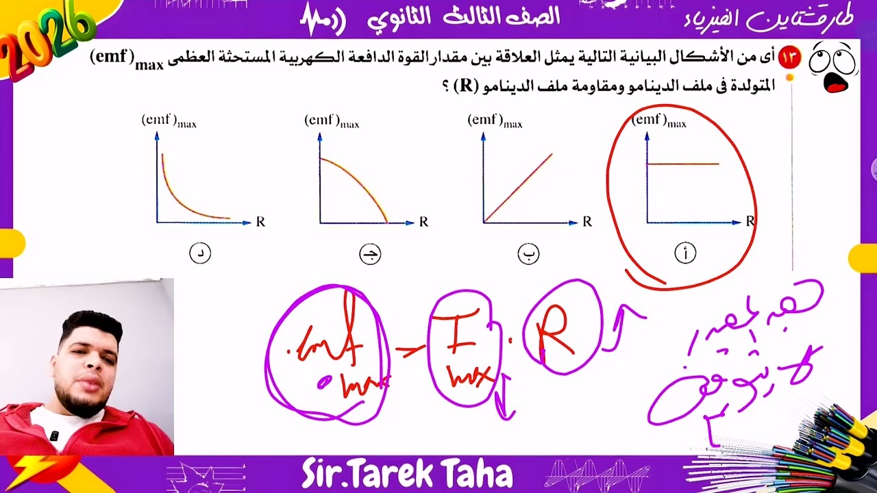 طارقشتاين _حل درس الدينامو-المولد الكهربي | كتاب الامتحان2026